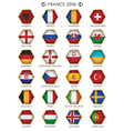 football flag icons vector image