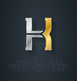 letter k template for company logo with monogram vector image