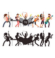 music performance with young musicians rock vector image vector image