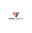 simple ps and sp letter logo design vector image vector image