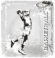 basketball slam dunk vector image vector image