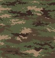 pixel camouflage woodland green seamless pattern vector image