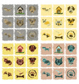 assembly flat shading style icons dog cats pets vector image vector image