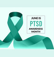 ptsd awareness month post traumatic stress vector image vector image
