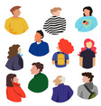 collection of people upperbodies vector image