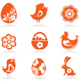 easter icons vector image vector image