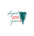 happy new year 2019 banner winter holiday vector image