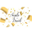 confetti blur wed vector image vector image