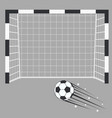 soccer goal football goalpost with net vector image vector image