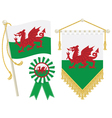 wales flags vector image vector image