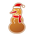snowman gingerbread vector image vector image