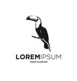 toucan bird silhouette logo vector image