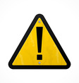 yellow danger sign vector image