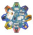 brainstorming creative team idea discussion people vector image