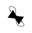 drum shiva icon black damaru hourglass shaped vector image