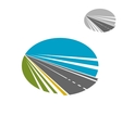 long road or highway and blue sky icon vector image