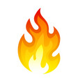 burning fire icon flaming and explosion heat vector image vector image