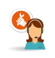 call center icon design vector image
