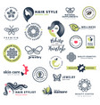 premium quality beauty and nature icons vector image