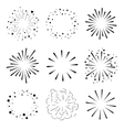 set of sparkles and bursts minimal design vector image