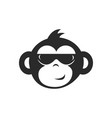 funny monkey face vector image