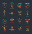 set vintage badges design vector image vector image