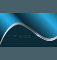 blue metallic silver line curve with blank space vector image vector image