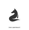 fox silhouette template vector image