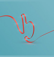 realistic ribbon font from a typeset vector image vector image