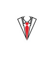 coat tie for business design vector image