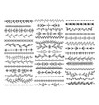 hand drawn borders line sketch dividers vector image