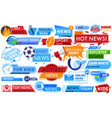 top hot live news cartoon vector image vector image