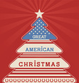 american christmas tree poster vector image