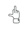 hand showing middle finger up you or off vector image