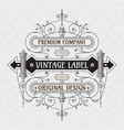 old vintage card with floral ornament vector image