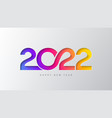 2022 happy new year banner vector image vector image