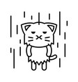 cute cat avatar line icon editable stroke vector image