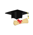graduation cap vector image