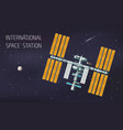 flat orbital international space station vector image