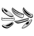 set of of kayak canoe boats design element vector image vector image
