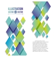 abstract background of blue and green diamonds vector image