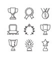 flat award icons vector image vector image