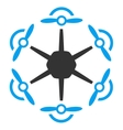 flying hexacopter icon vector image