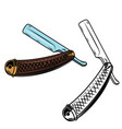 retro style razor isolated on white background vector image
