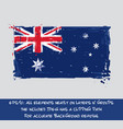 australian flag flat - artistic brush strokes vector image vector image