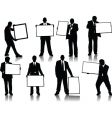 businessman silhouettes vector image