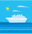passenger cruise liner vector image