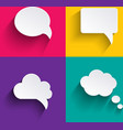 speech bubbles in flat design with shadows vector image