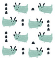 textured dogs pattern vector image vector image