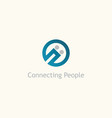 connecting people logo vector image vector image